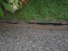 concrete pad brick border 2010